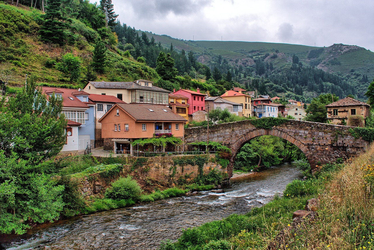 bridge  river  landscape free photo