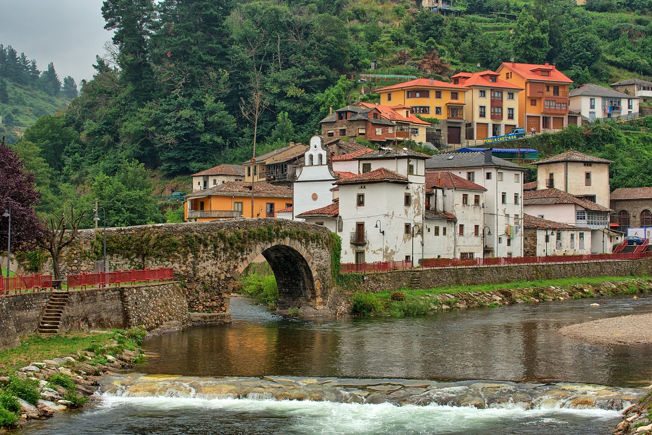 bridge  church  river free photo