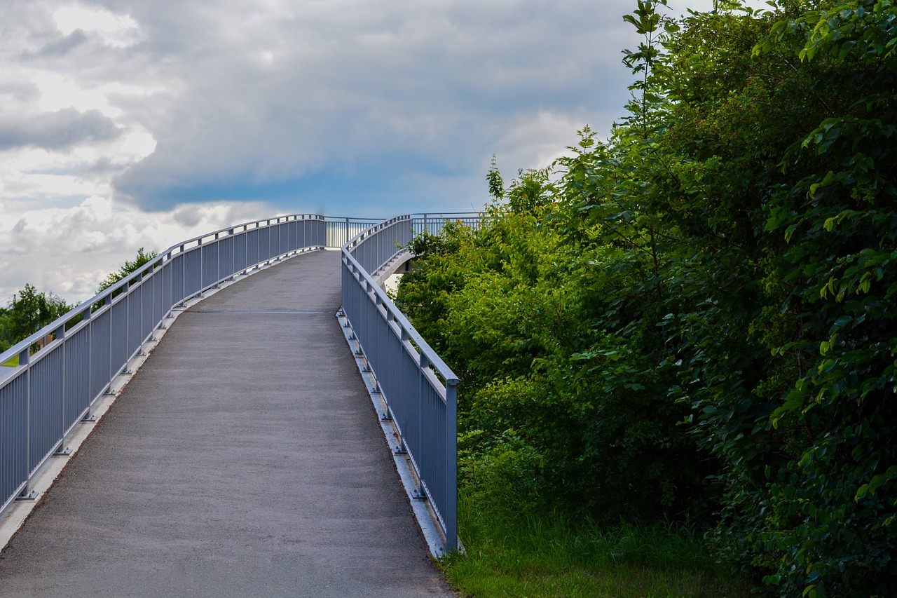 bridge sky clouds free photo