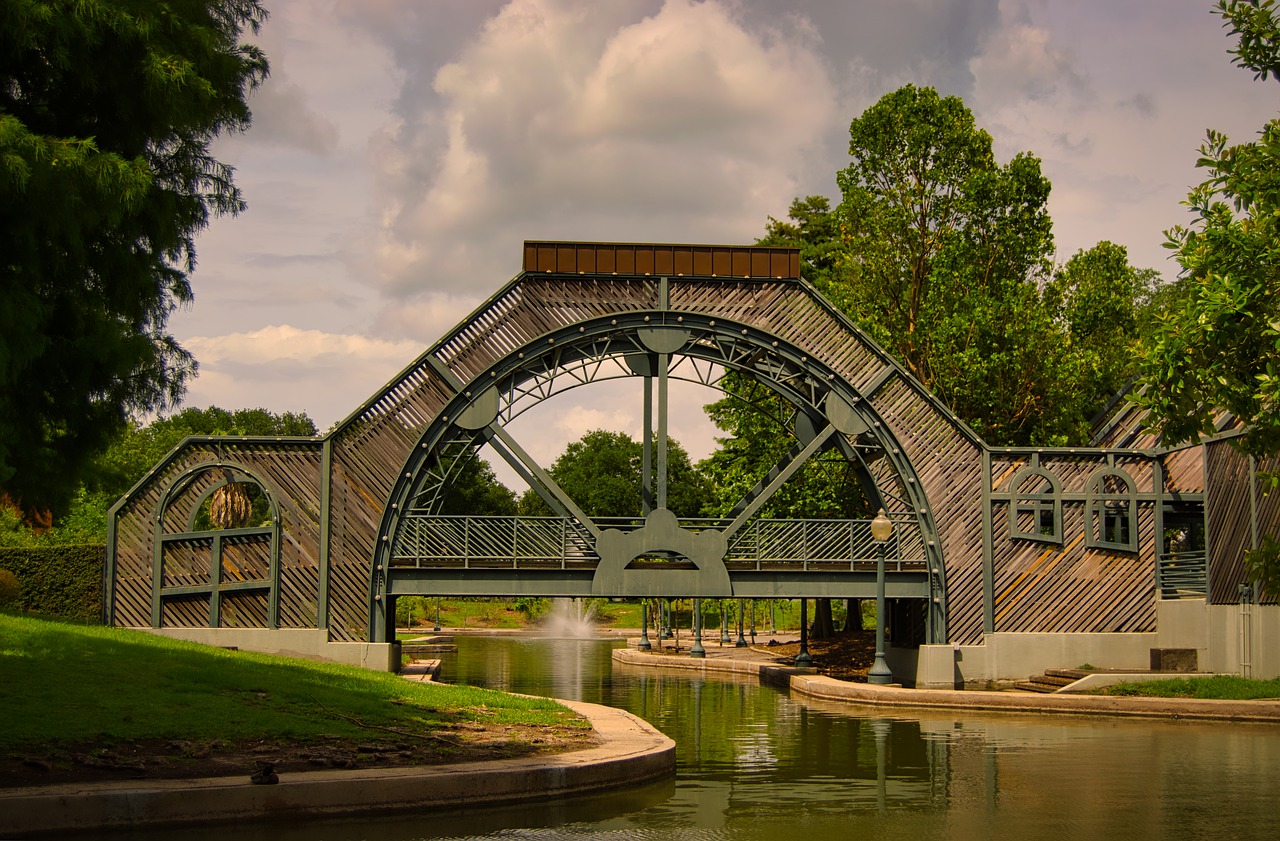 bridge  louis armstrong park  new orleans free photo