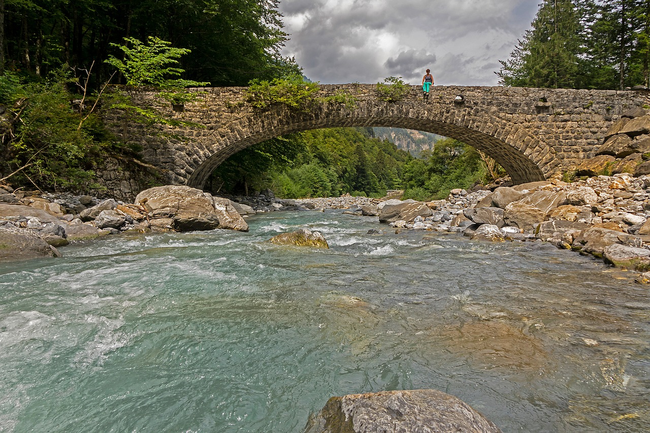 bridge  bach  mountain stream free photo