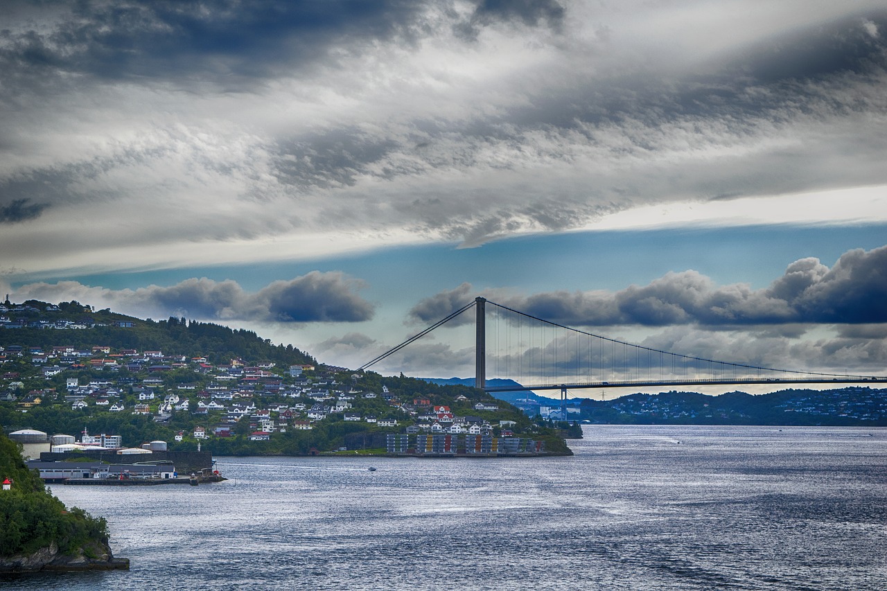 bridge  sea  norway free photo