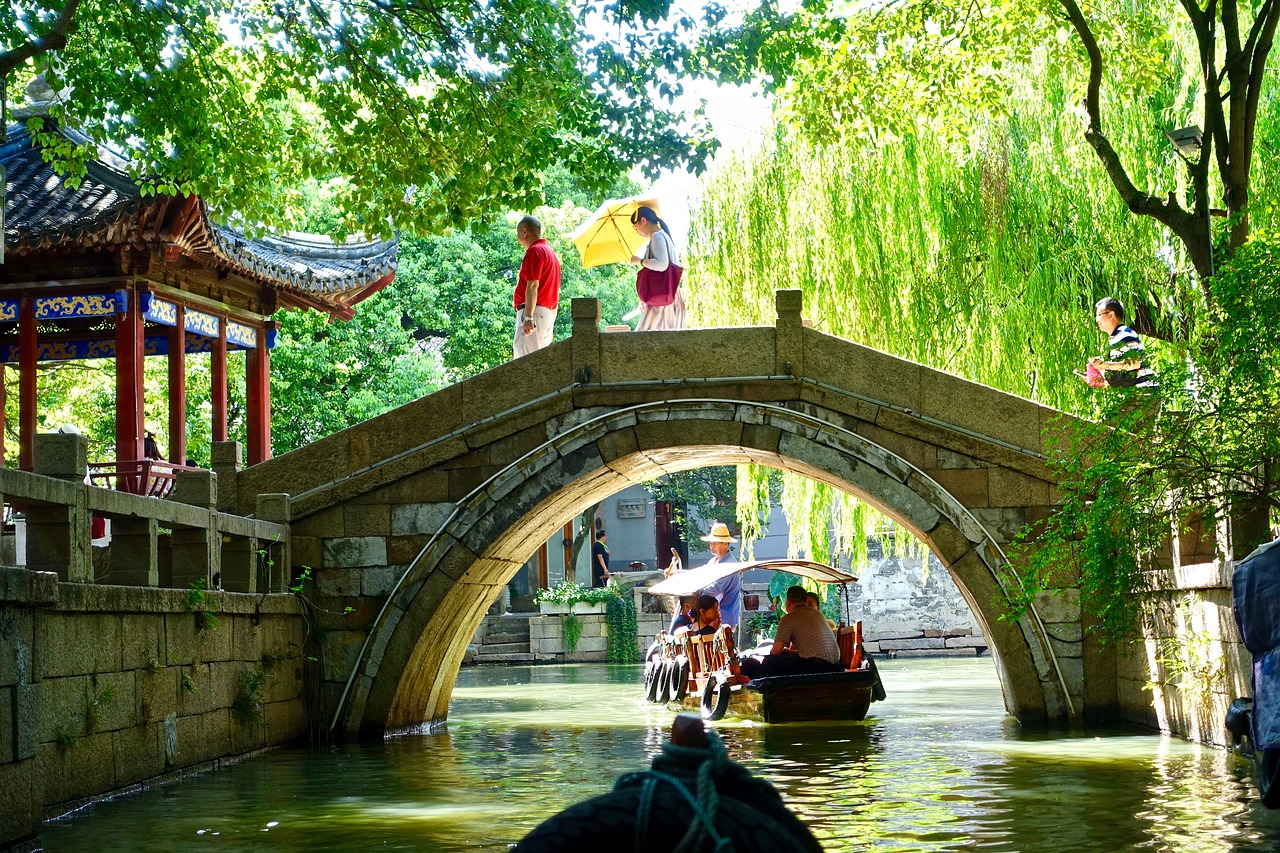 bridge  china  canal free photo