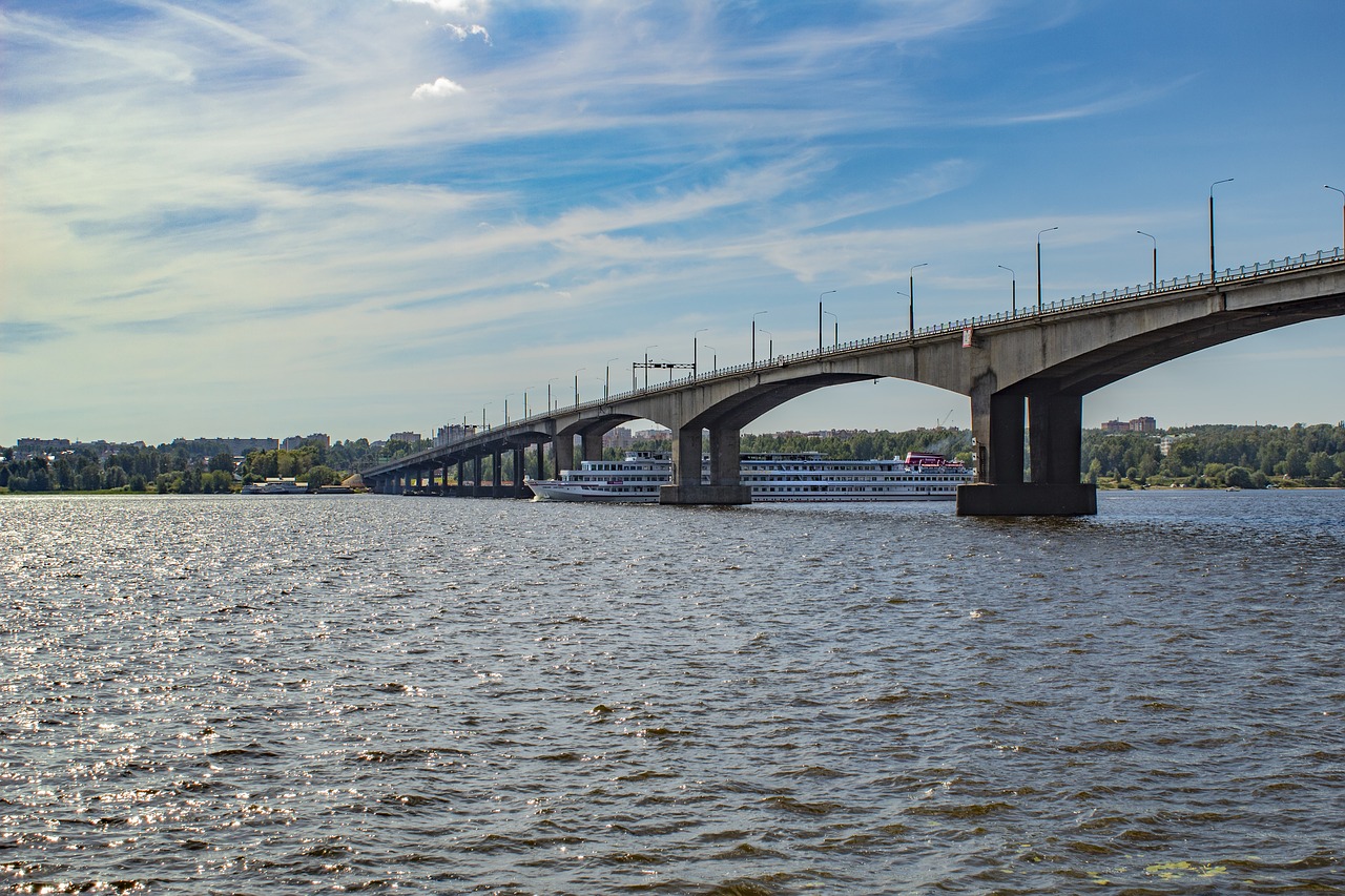 bridge  boat  river free photo