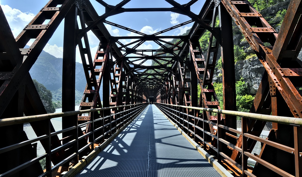 bridge  iron  rusty free photo