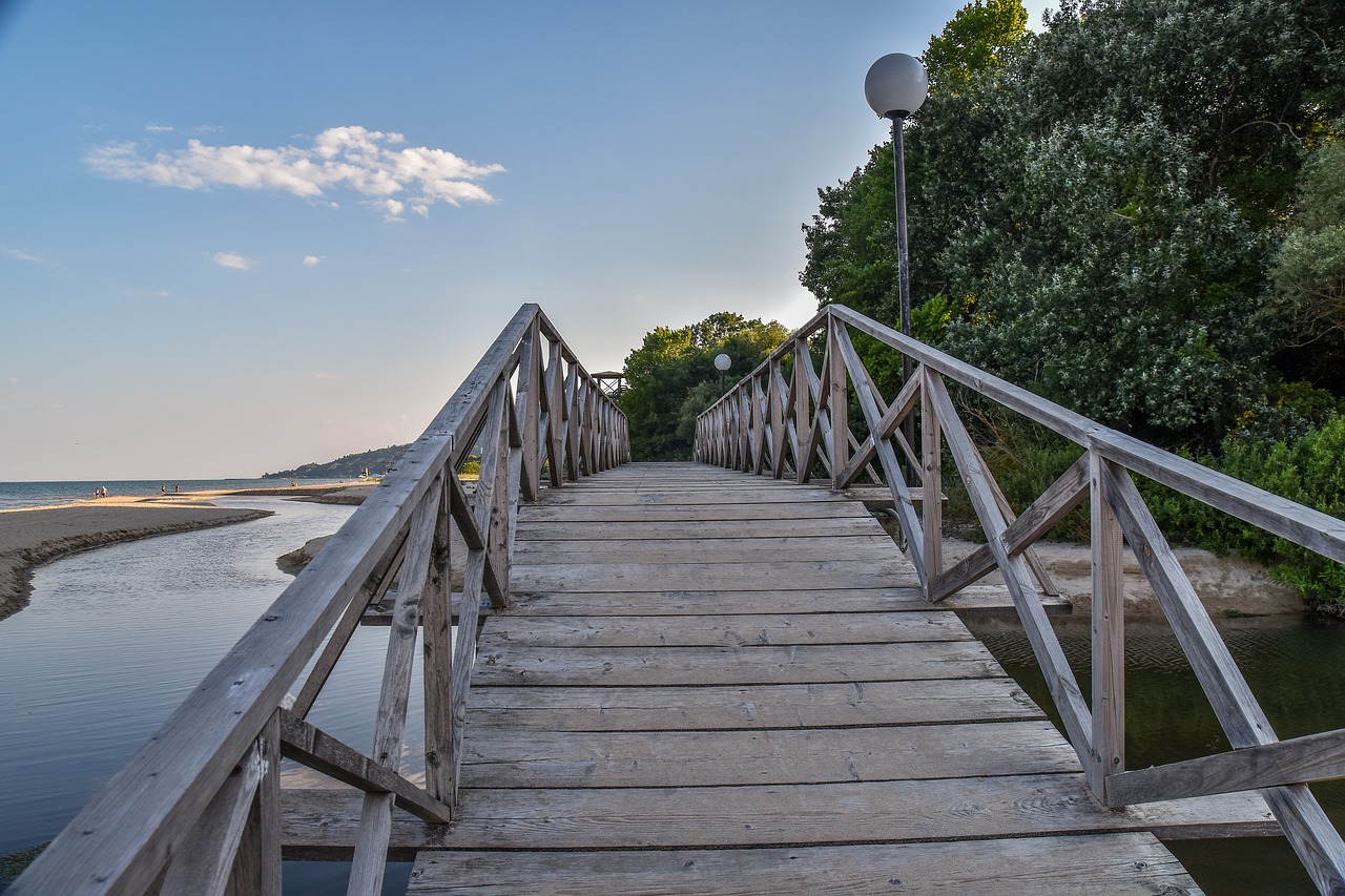 bridge  sea  water free photo