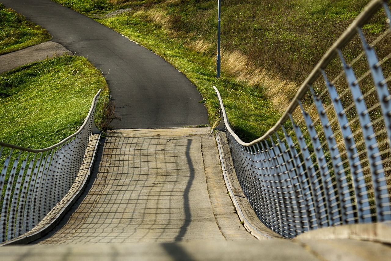 bridge  down  road free photo