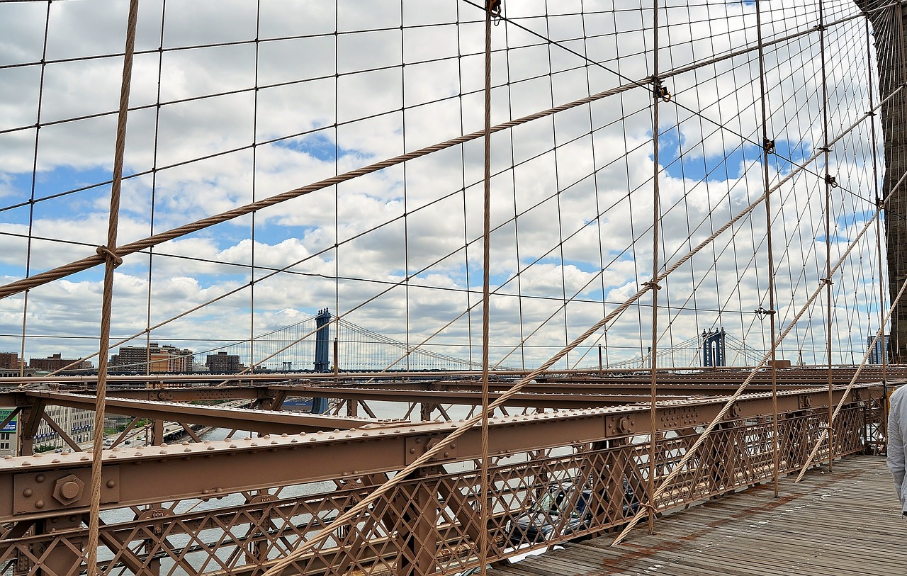 bridge sun manhattan free photo