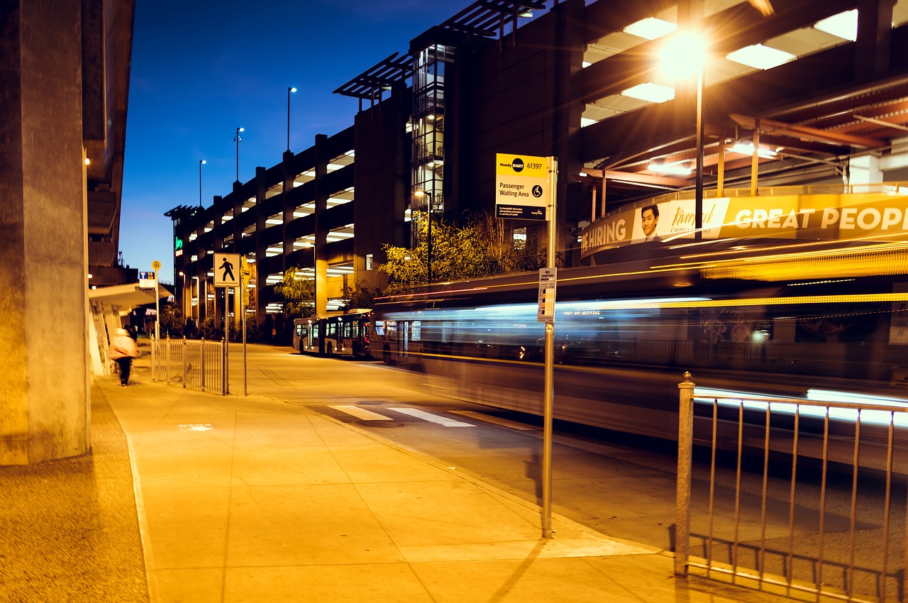 bridge  bus  stop free photo