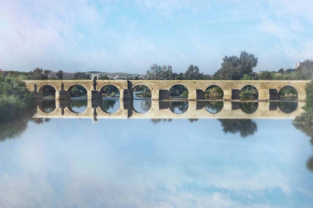 bridge  reflection  river free photo