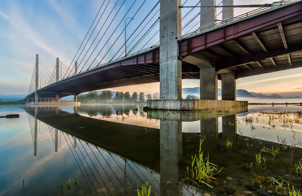 bridge  british columbia  grass free photo