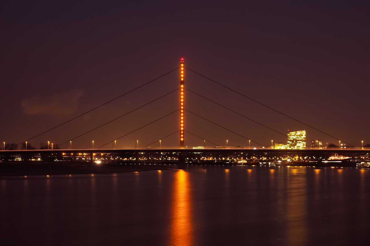 bridge  dusk  city free photo