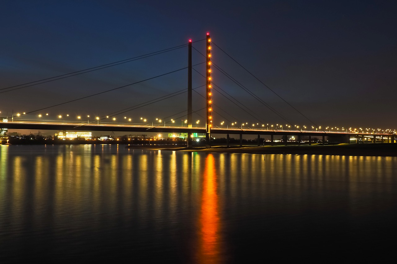 bridge  dusk  city free photo