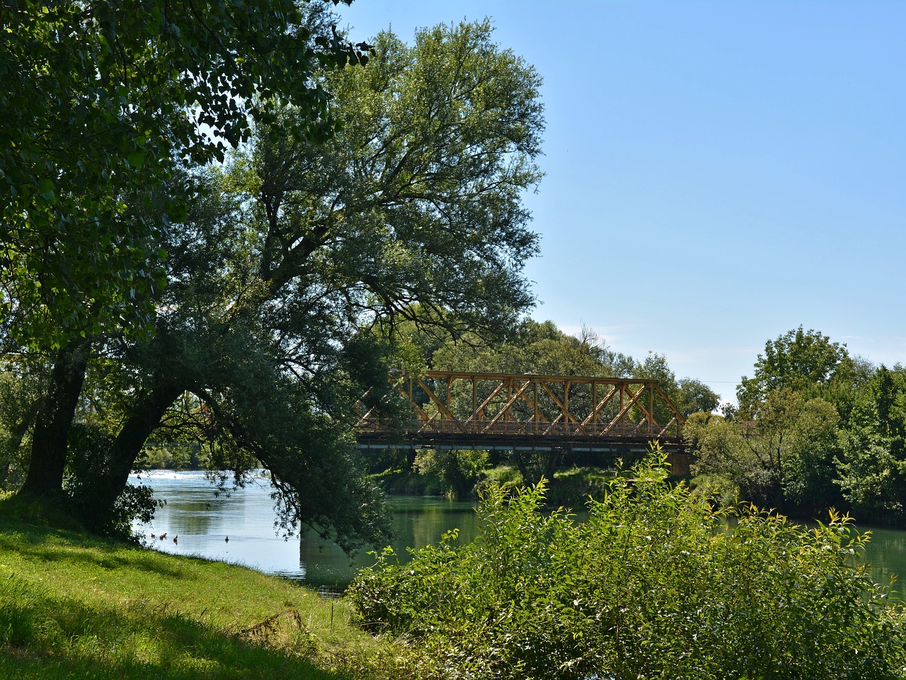 bridge  river  water free photo