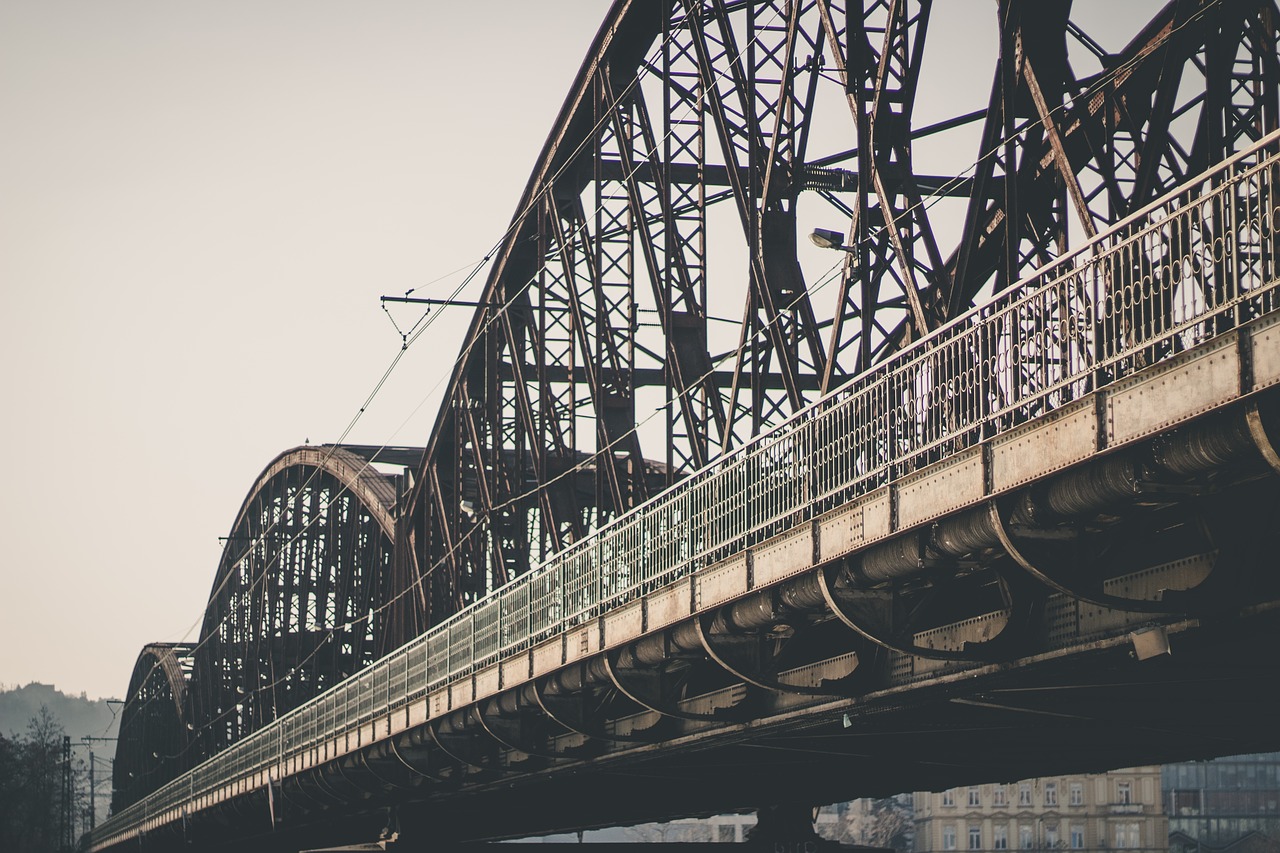 bridge  railway  trolley free photo