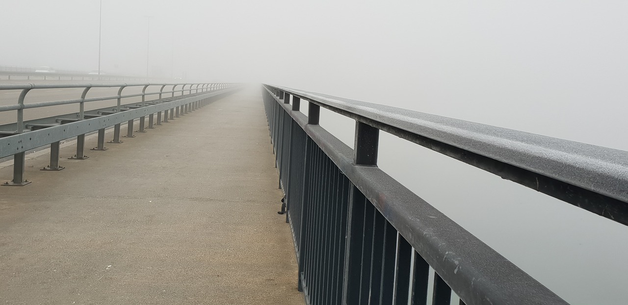 bridge  fog  weather free photo