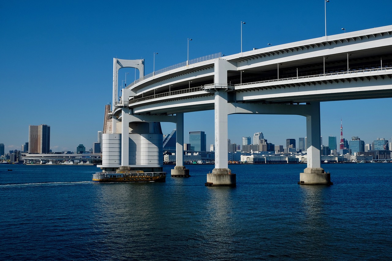 bridge  sea  ship free photo