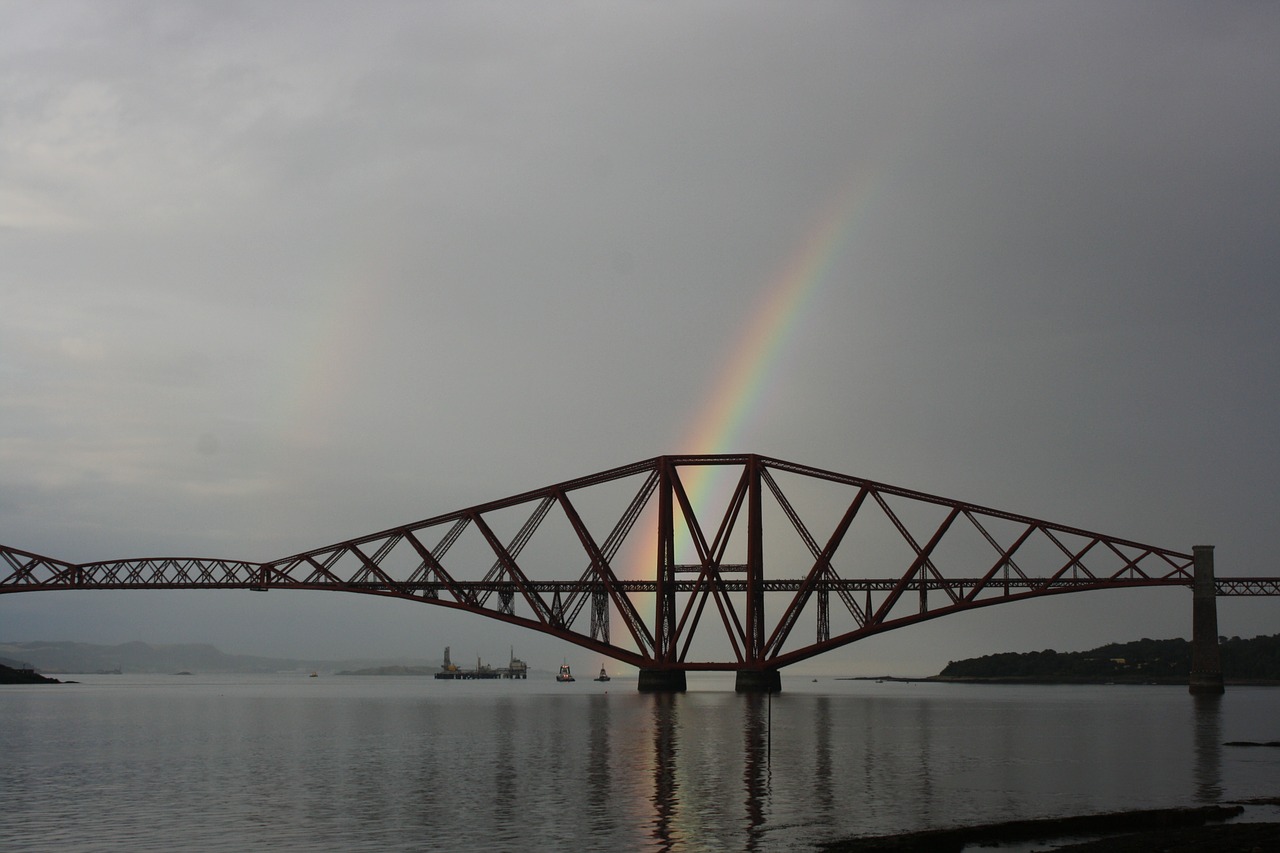 bridge scotland rainbow free photo
