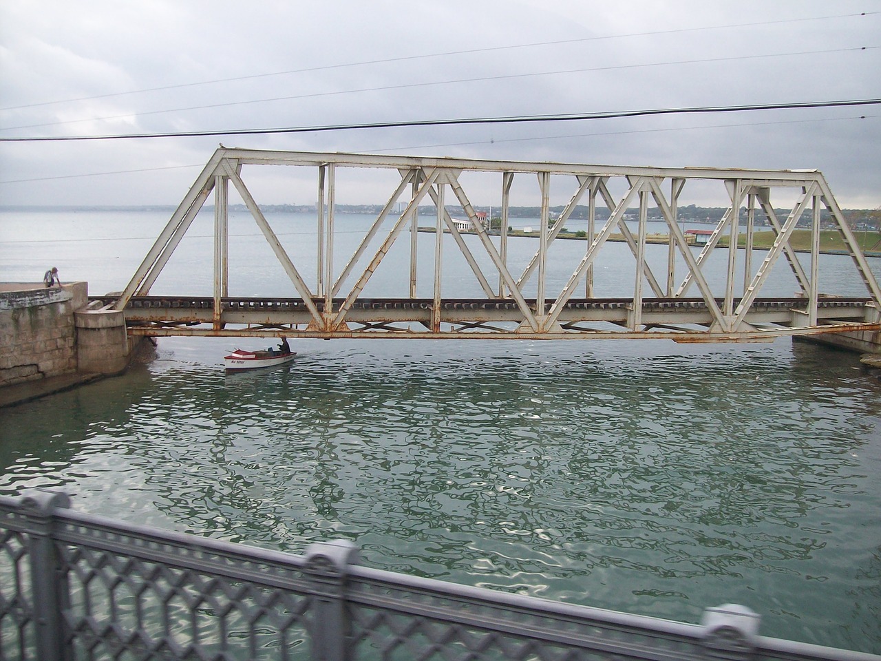 bridge fisherman sea free photo