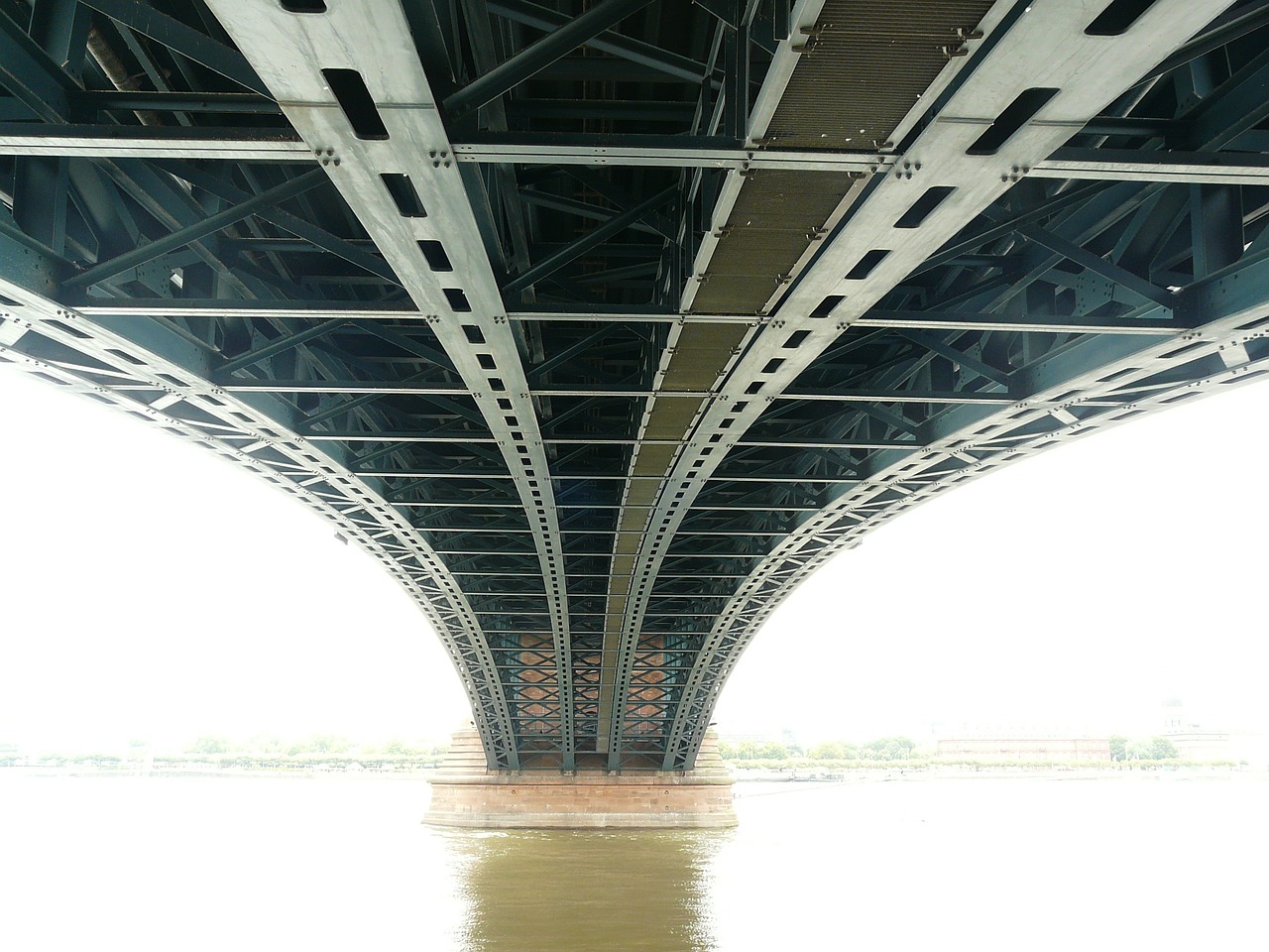 bridge steel bridge metal rods free photo