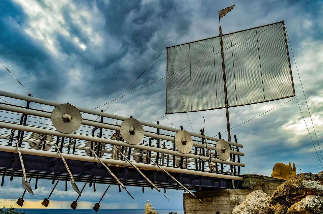 bridge  boat  sculpture free photo