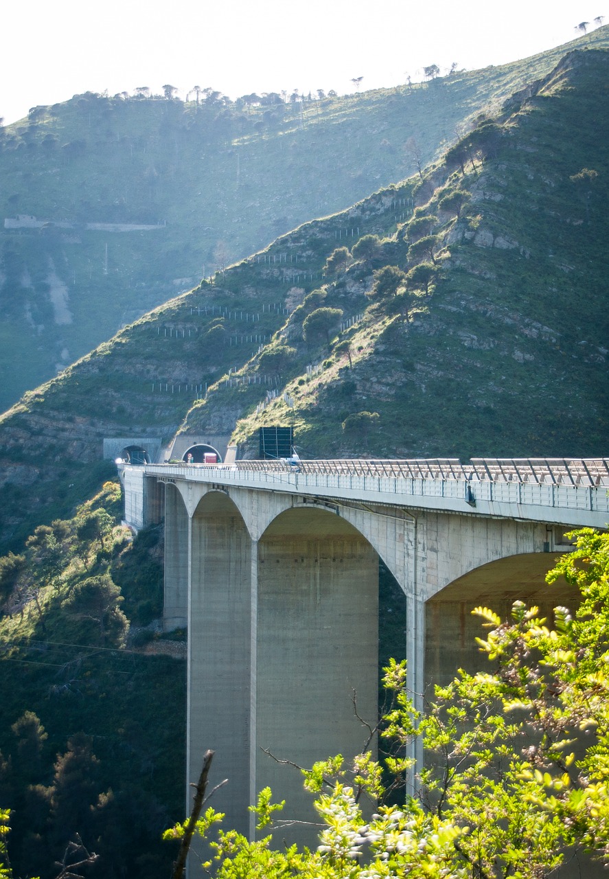 bridge  mountain  mountain bridge free photo