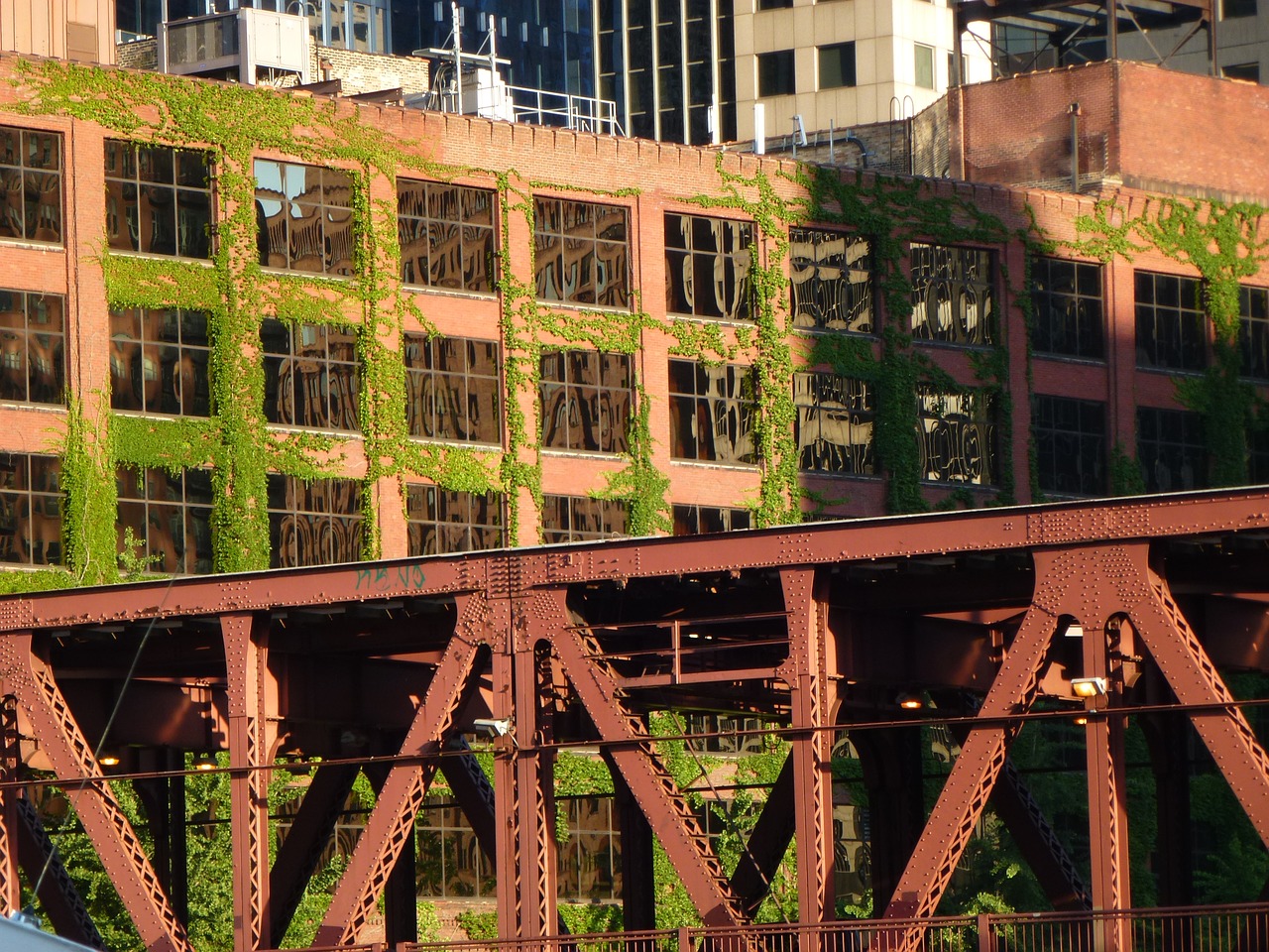 bridge  building  chicago free photo