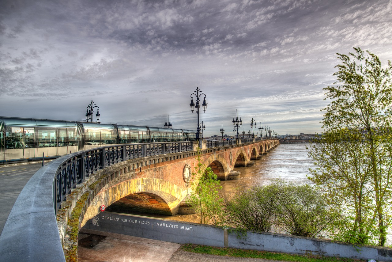 bridge  france  bordeaux free photo