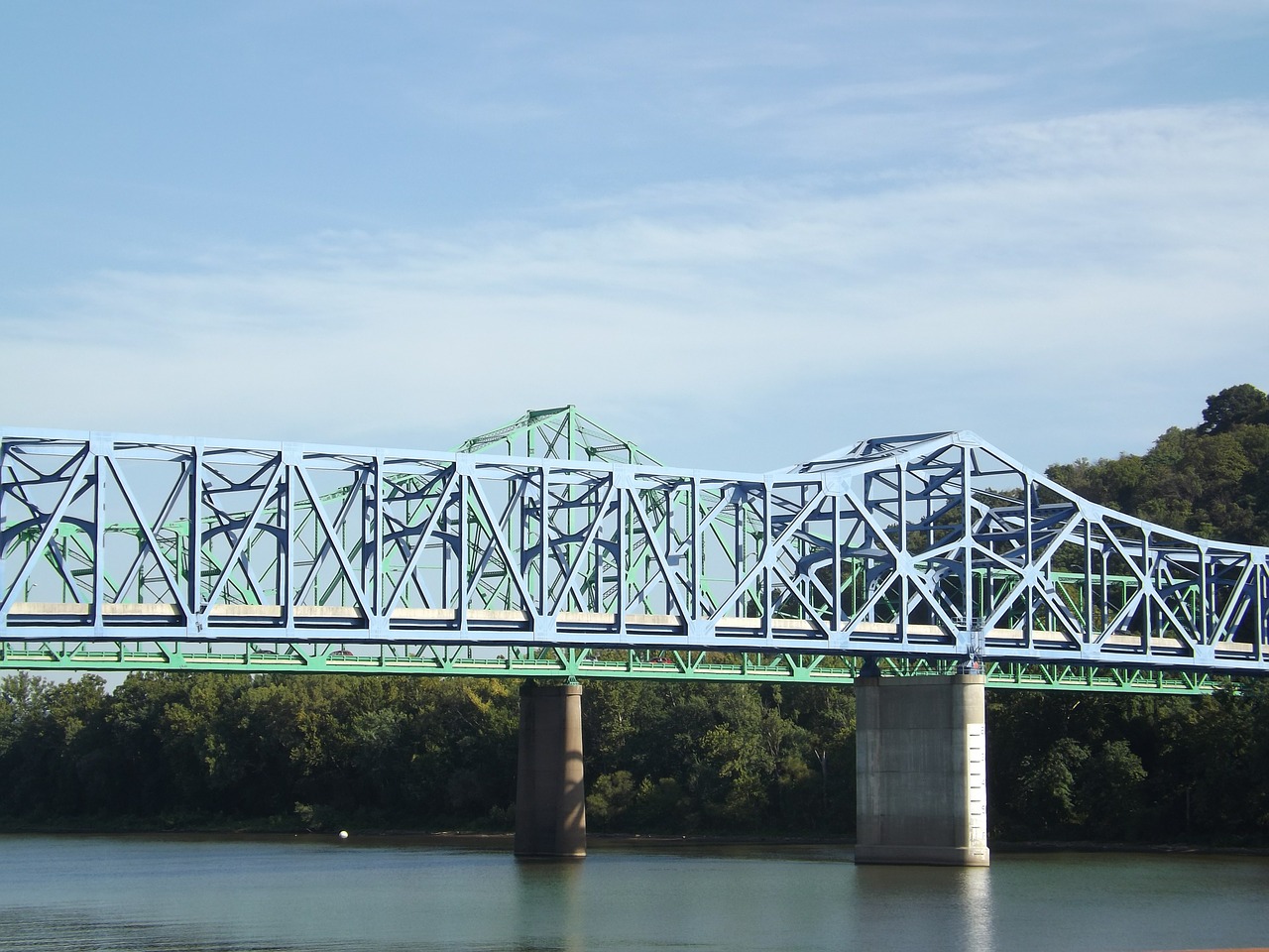 bridge river sky free photo