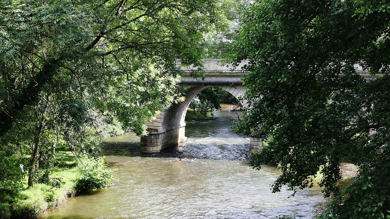 bridge river water free photo