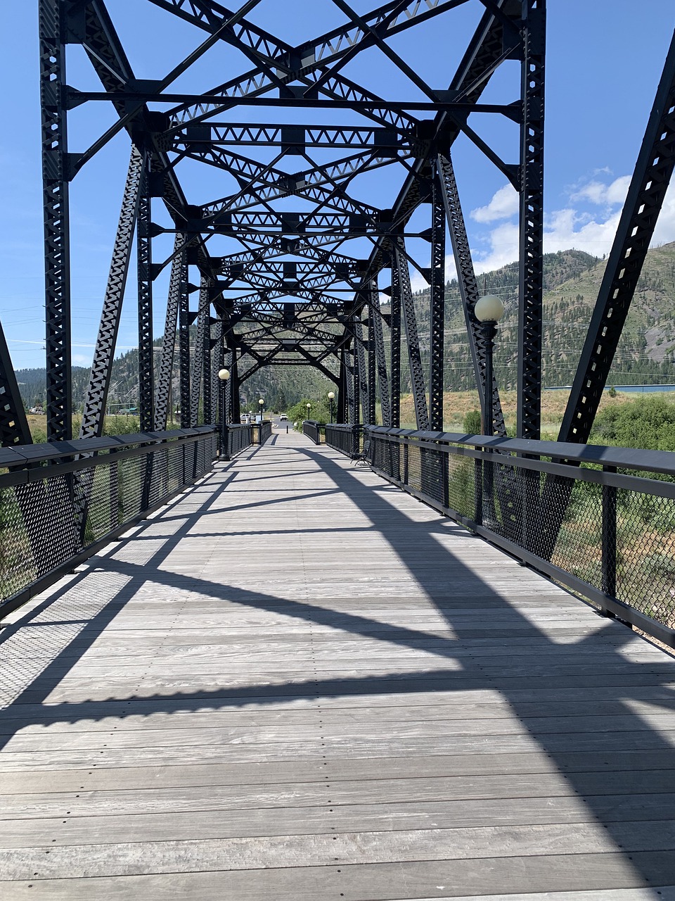 bridge  mountains  landscape free photo