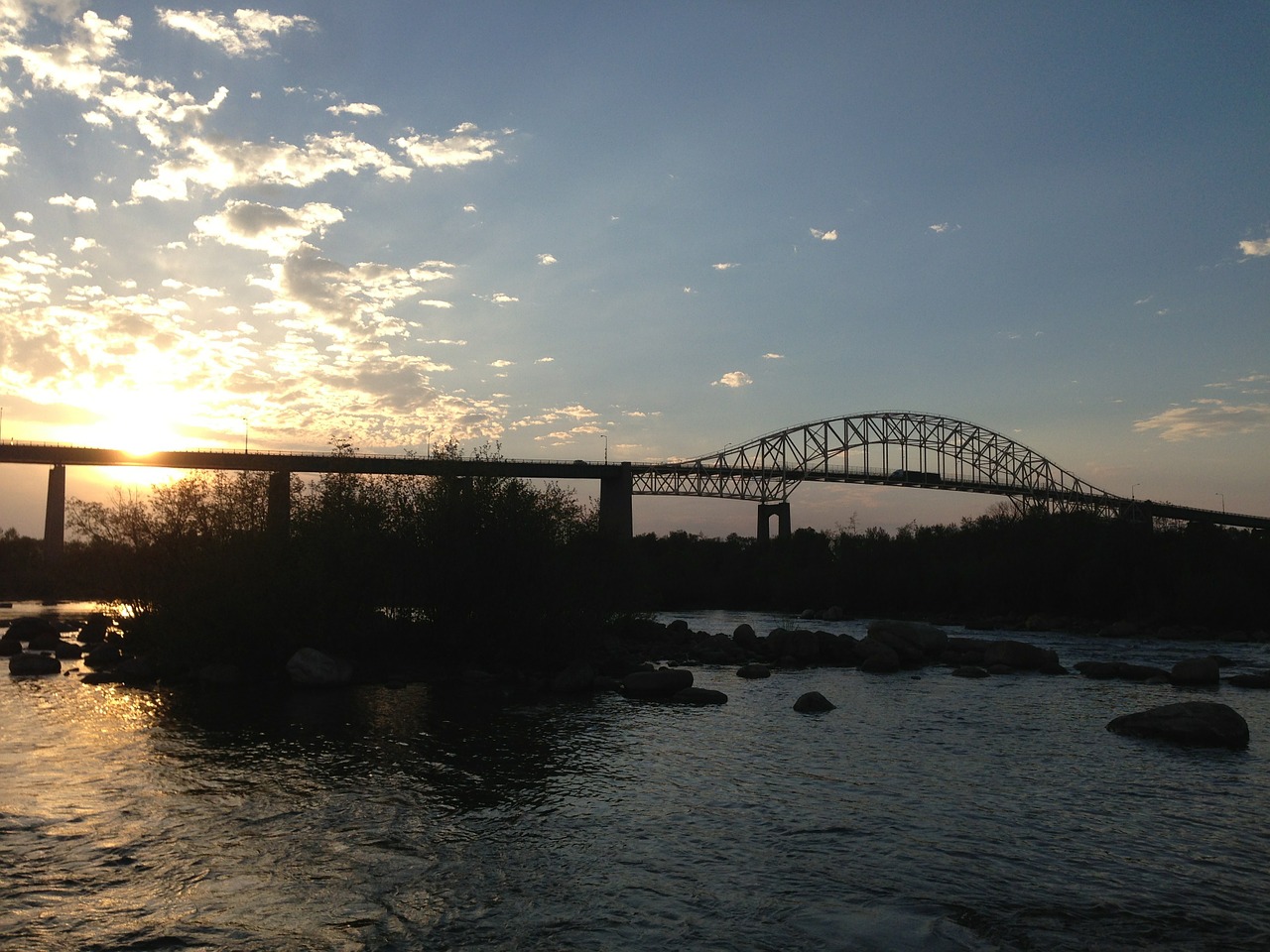 bridge river travel free photo