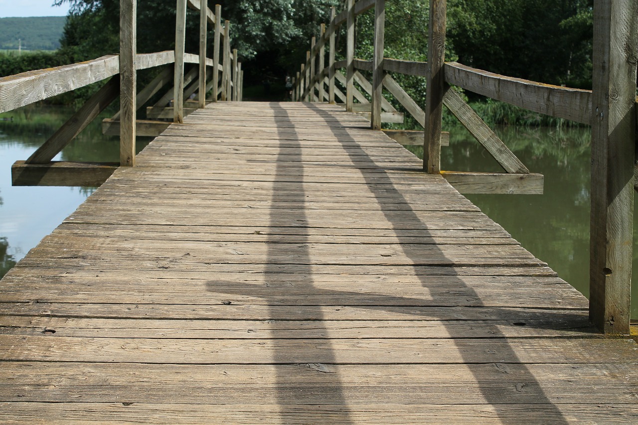 bridge river pond free photo