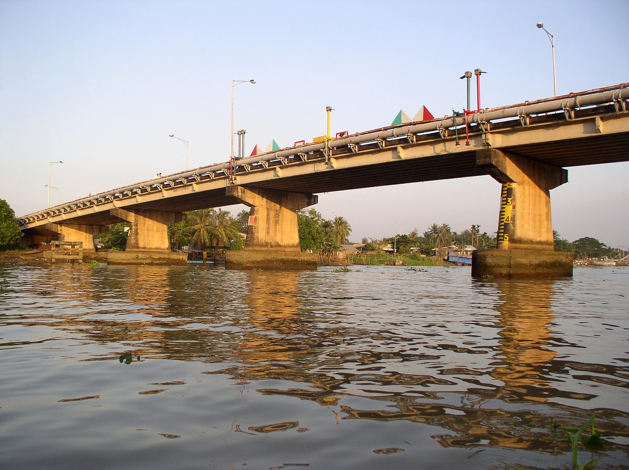 bridge water river free photo