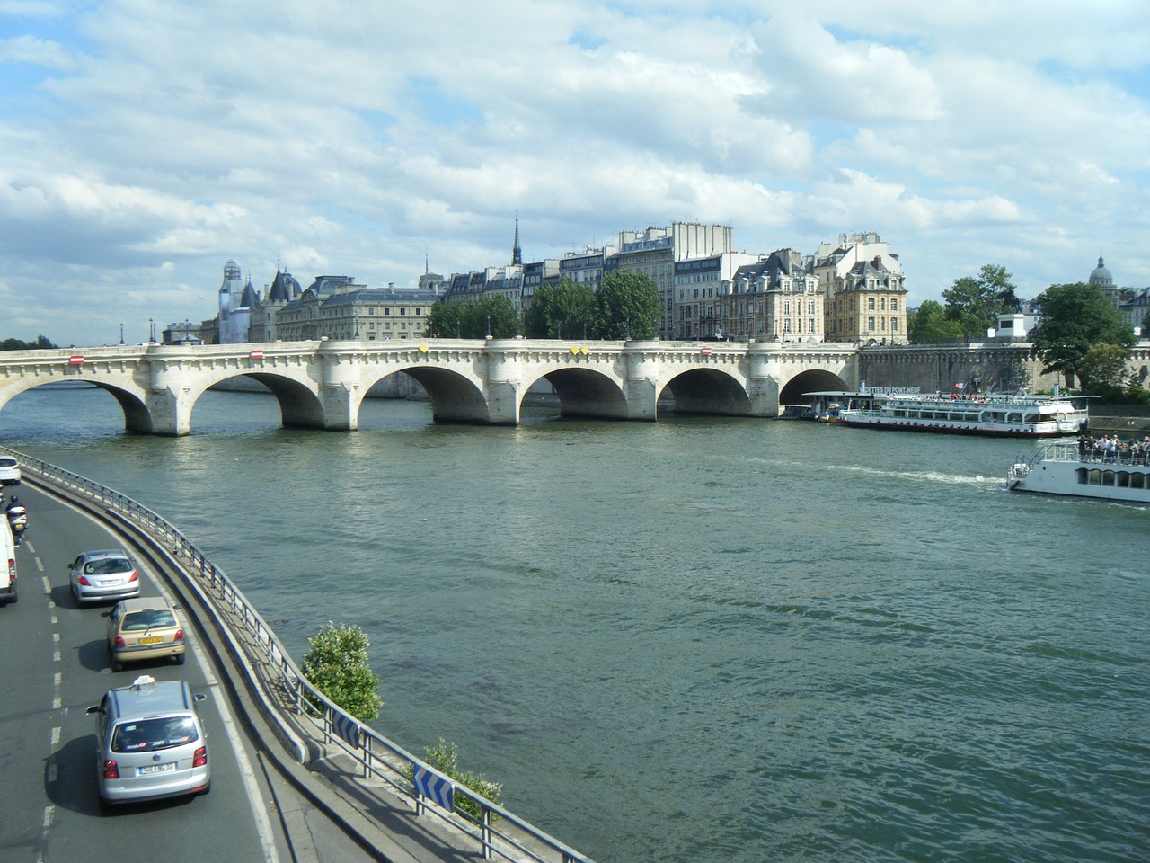 bridge the river seine paris free photo