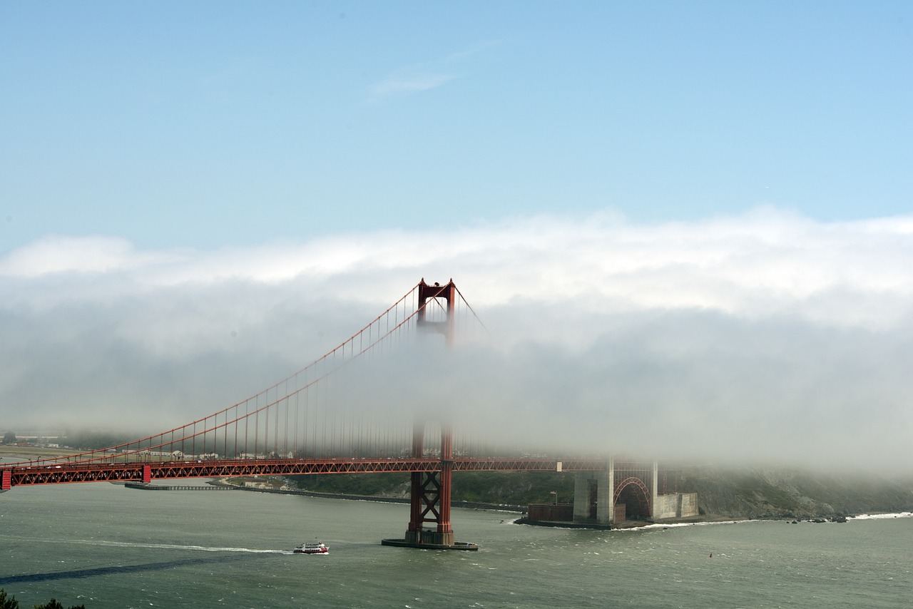 bridge golden gate fog free photo