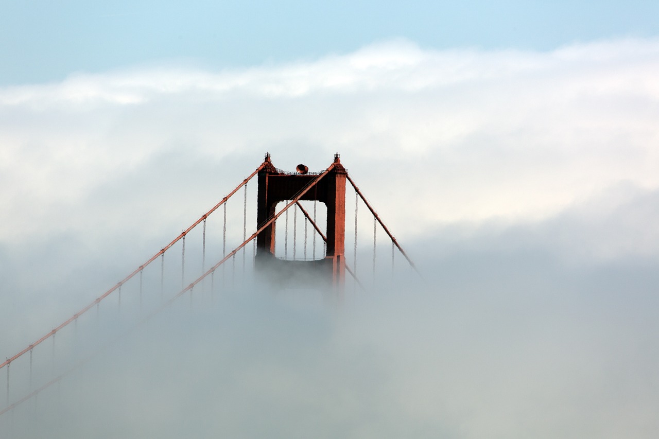 bridge golden gate fog free photo