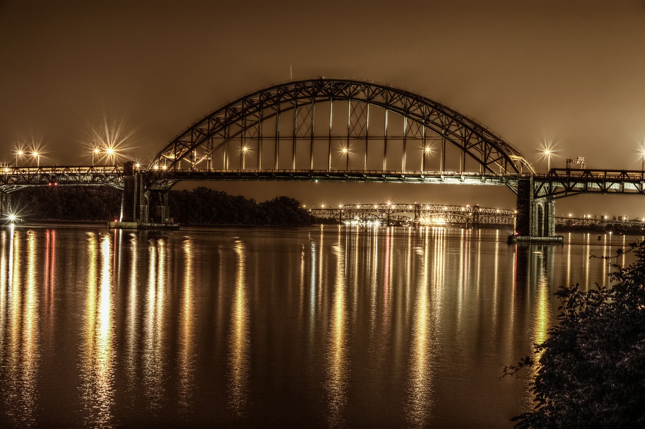 bridge philadelphia night free photo