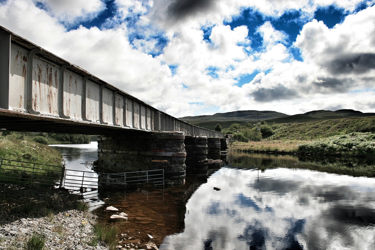 bridge train scotland free photo