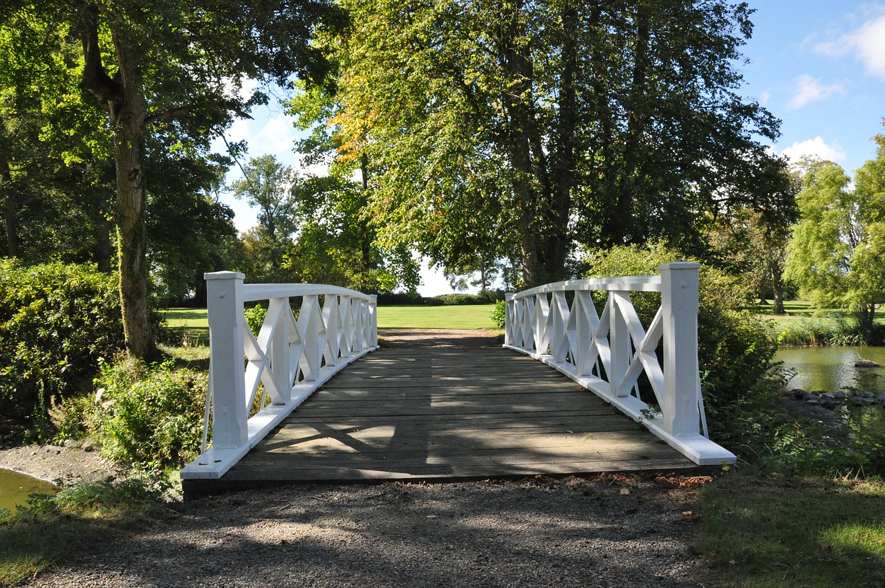 bridge garden wooden bridge free photo