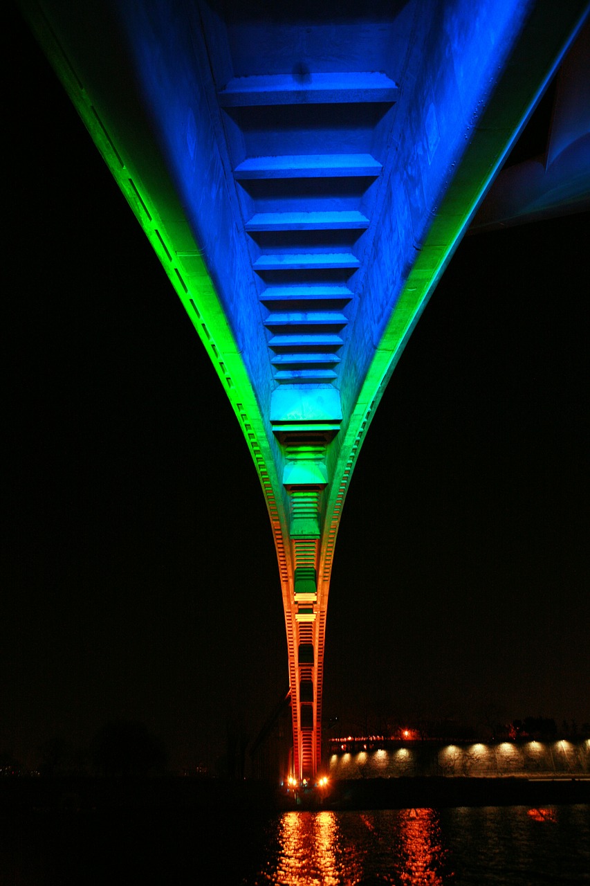 bridge night view a night view of seoul free photo