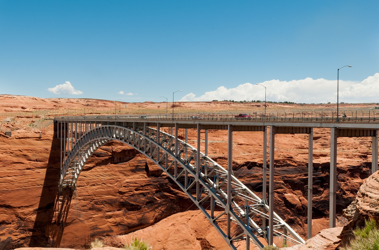 bridge glen canyon modern constraction free photo