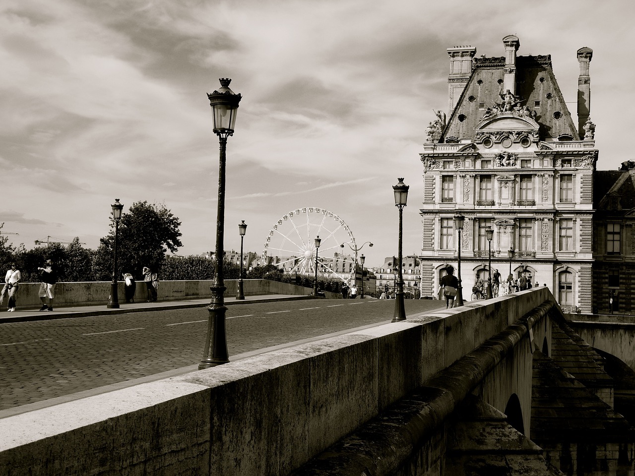 bridge paris city free photo