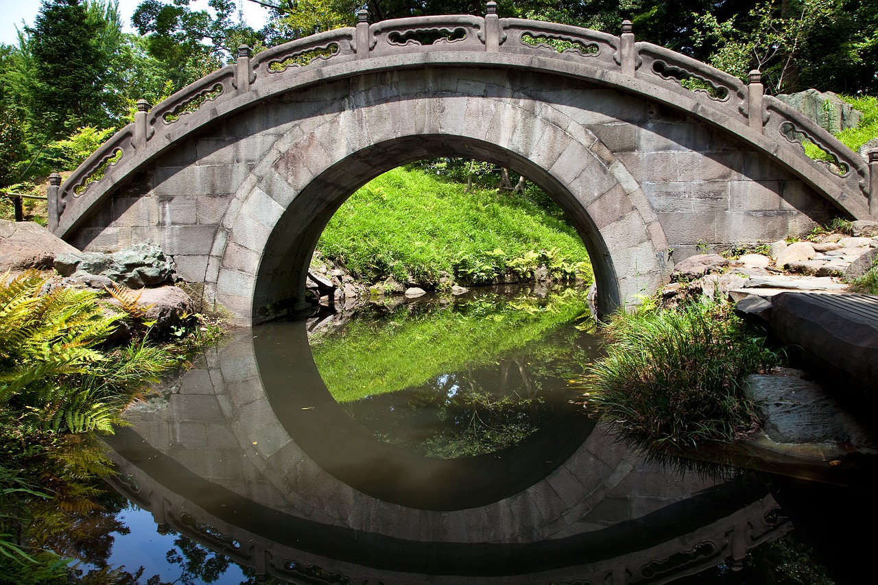 bridge japanese gardens free photo