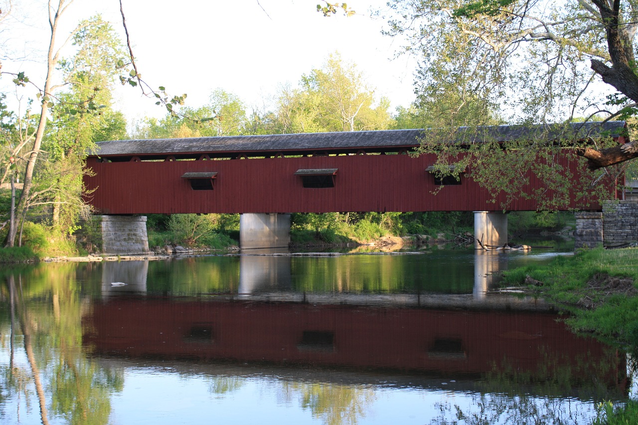 bridge reflection outdoors free photo