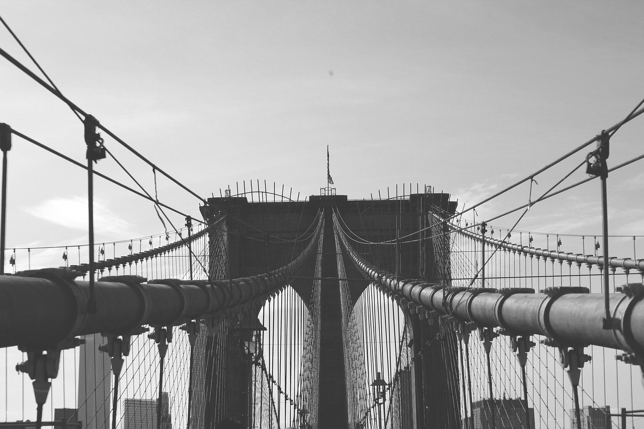 bridge architecture black and white free photo