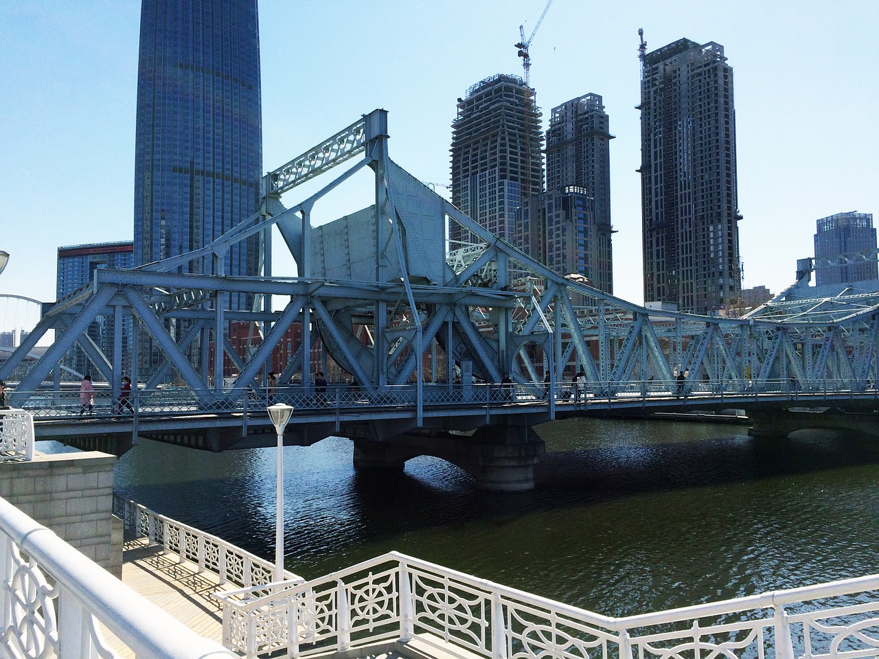 bridge river guardrail free photo