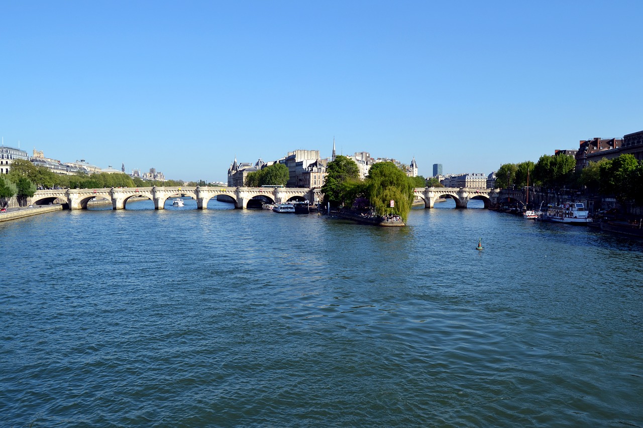 bridge paris river free photo