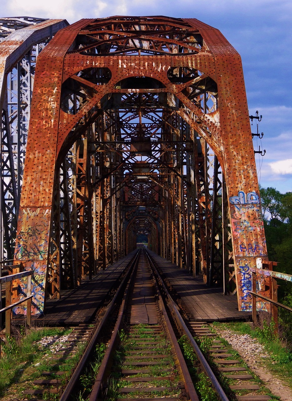 bridge tracks rails free photo