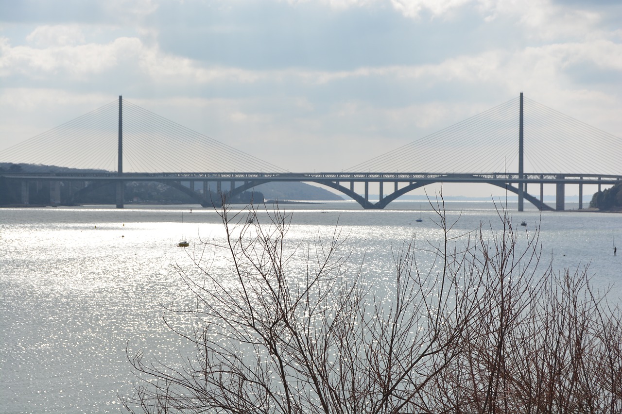 bridge plougastel-daoulas harbor free photo